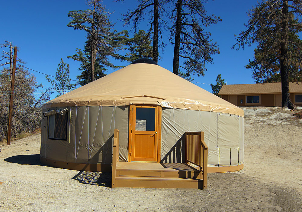 Sleeping yurts at Camp Eaton